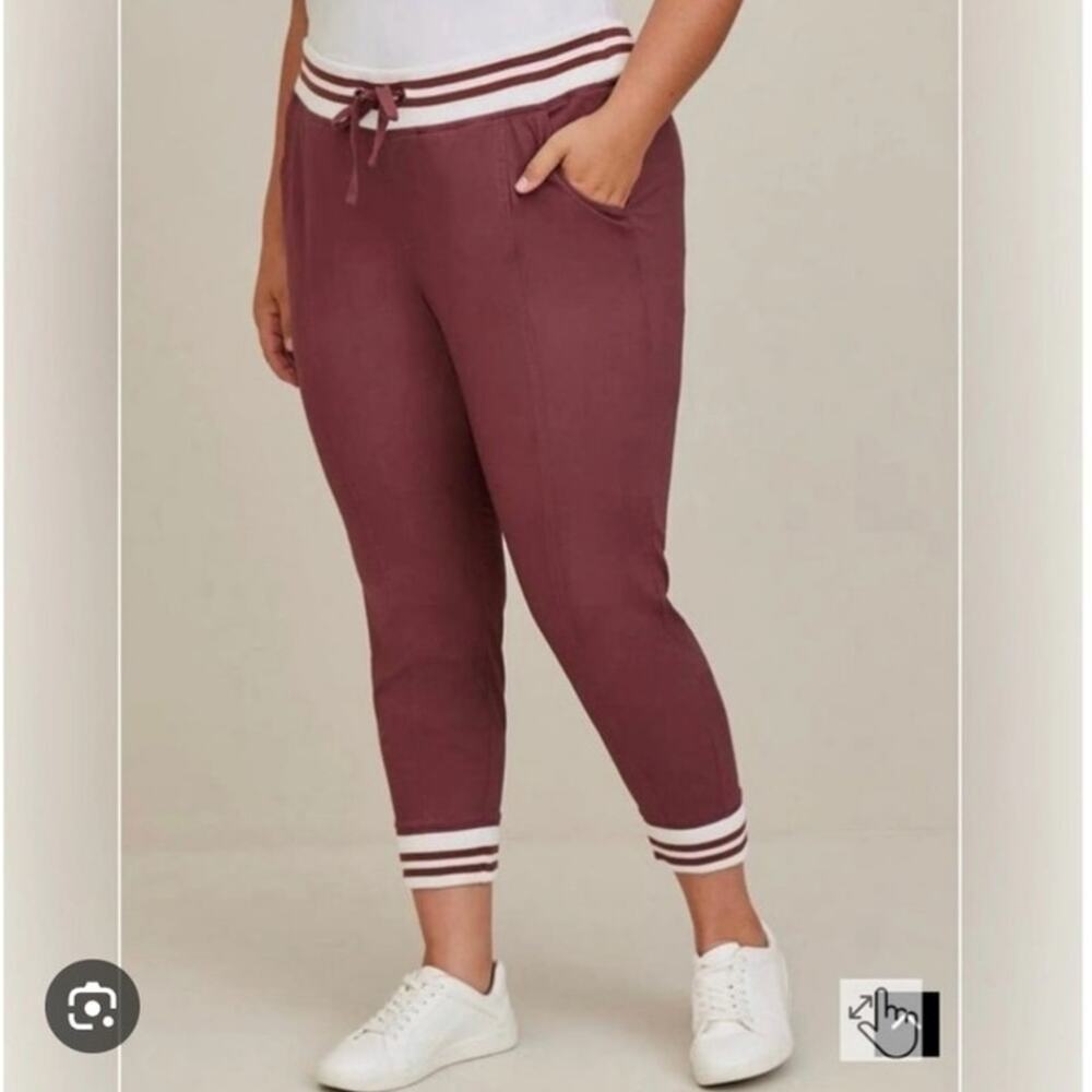 Torrid Stretch Poplin Jogger Pants 4 4X 26 Wild Ginger Lightweight Classic Fit
